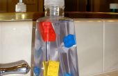 Flotador de Legos en su botella de jabón líquido