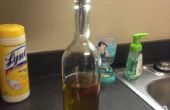 Botella de aceite de oliva de vidrio de botella de vino reciclada