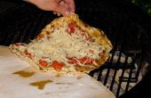 Carbón de leña - pizzas de masa fina a la plancha