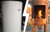 Convertir un eléctrico tanque de agua a un calentador de madera al aire libre