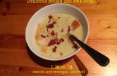 Sopa de patata y puerro (tocino y crotones opcionales)