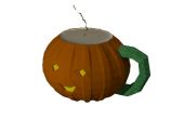 La taza de café de calabaza 3D en Blender