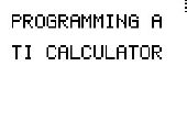 Programación de una calculadora de Texas Instruments