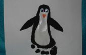 Los niños pie pingüino impresión Artes y proyecto de artesanía