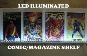 LED iluminado estante de cómic y revistas