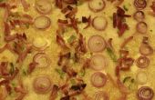 Alsacia-style Pizza, sabroso aperitivo rápido-cuece al horno