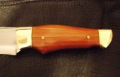 Latón y mango madera cuchillo