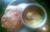 Dal Tadka y Poori (pan frito)-estilo indio del sur con toque personalizado! 