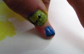 Pac-Man de uñas de arte