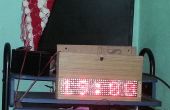 MATRIZ de LED de 8 x 40 calendario reloj con mando a distancia