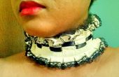 DIY Collar de Lolita detalle cuadros