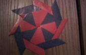 Origami estrella transformadora y frisbee