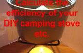 Calcular la eficiencia de la estufa camping bricolaje etc.
