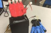 Mano robótica controlada por el guante de la energía
