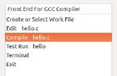 Simple interfaz gráfica para el compilador GCC de Linux