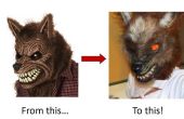 Proyecto de Halloween: Añadir realismo a una máscara de hombre lobo comprado! 