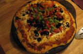 Pizza de pavo con salsa de arándano rojo