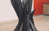 Escultura de cartón de modelo 3D