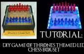 Juego de tronos con temas de LED de ajedrez caja