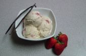 Fresa helado de vainilla con vinagre balsámico