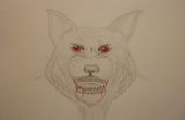 Dibujo a lápiz hombre lobo Halloween paso a paso. 