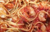 Spaghetti con camarones