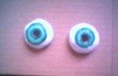 Botones de ojos de halloween fácil y barato