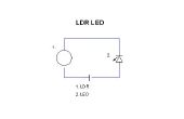 Forma de Sensor de luz LDR y LED
