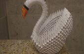 Cisne de Origami modular de alas
