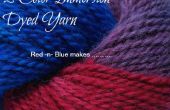 Teñido de hilado multicolor - hace de rojo y azul... 