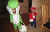 Mascota Yoshi y bebé Mario disfraces para los niños pequeños