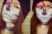 Capas: Máscara de esqueleto y músculo maquillaje