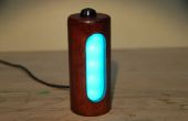Lámpara de LED RGB con USB de madera