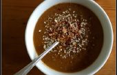 Potage de calabaza olla lenta vegano con Chile y el cacao en polvo para el invierno