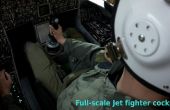 Escala completa Fighter Jet cabina de cartón