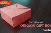 Origami caja de regalo con una hoja de papel