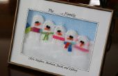 Diorama de familia muñeco de nieve