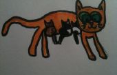 Cómo dibujar un gato de dibujos animados con gatitos! 