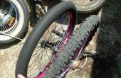 Neumáticos slick de bicicleta casero. 