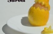 Delicioso sorbete de limón - con un tiro de
