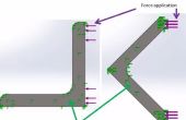 SolidWorks Simulation - aplicación de fuerzas en la barra de ángulo