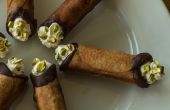 Cannoli de mascarpone con pistachos
