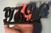 Topper de la torta monograma impreso 3D