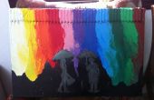 Imagen de crayón derretido arco iris
