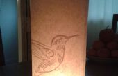 Hacer un pájaro de papel cortado de lámpara de luz de la vela de té