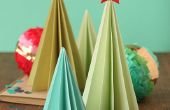 Árboles de Navidad de papel DIY