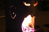 "Sr. Fire Face" la chimenea al aire libre hechos de antiguo depósito de gas propano