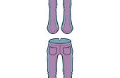 PANTALONES de campana: Pantalones de mezclilla de bloqueo COLOR