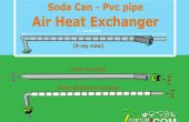 DIY intercambiador de calor aire - hecha de latas de refresco y tubos de pvc