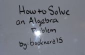 Cómo resolver un problema de álgebra